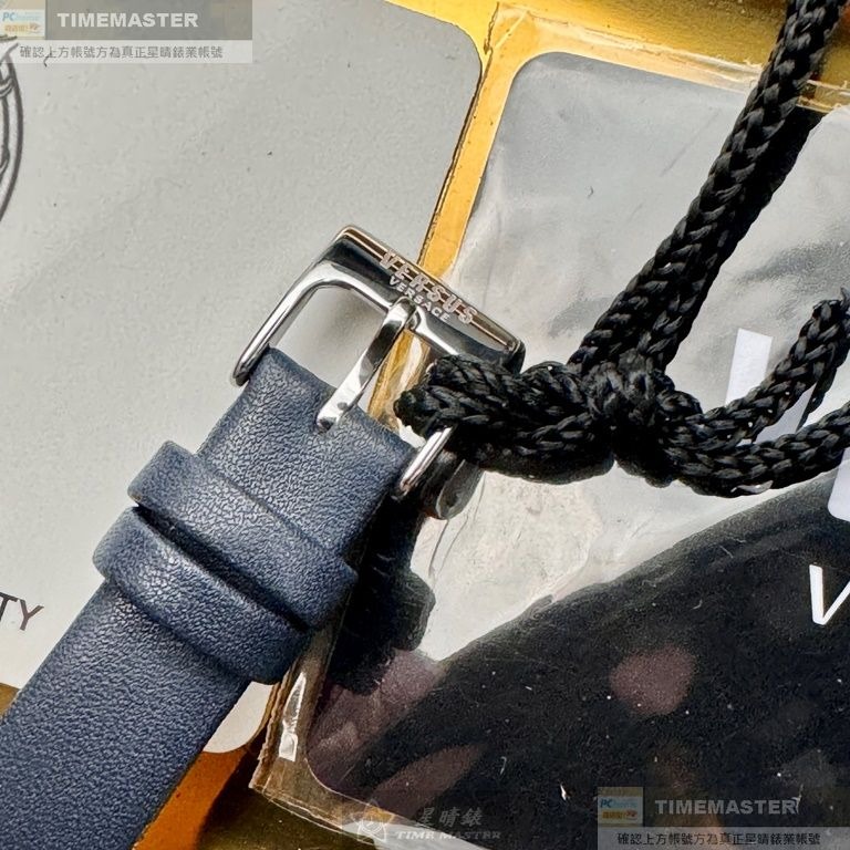 VERSUS VERSACE:手錶,型號:VV00386,女錶34mm銀錶殼黑色錶面真皮皮革錶帶款-細節圖7