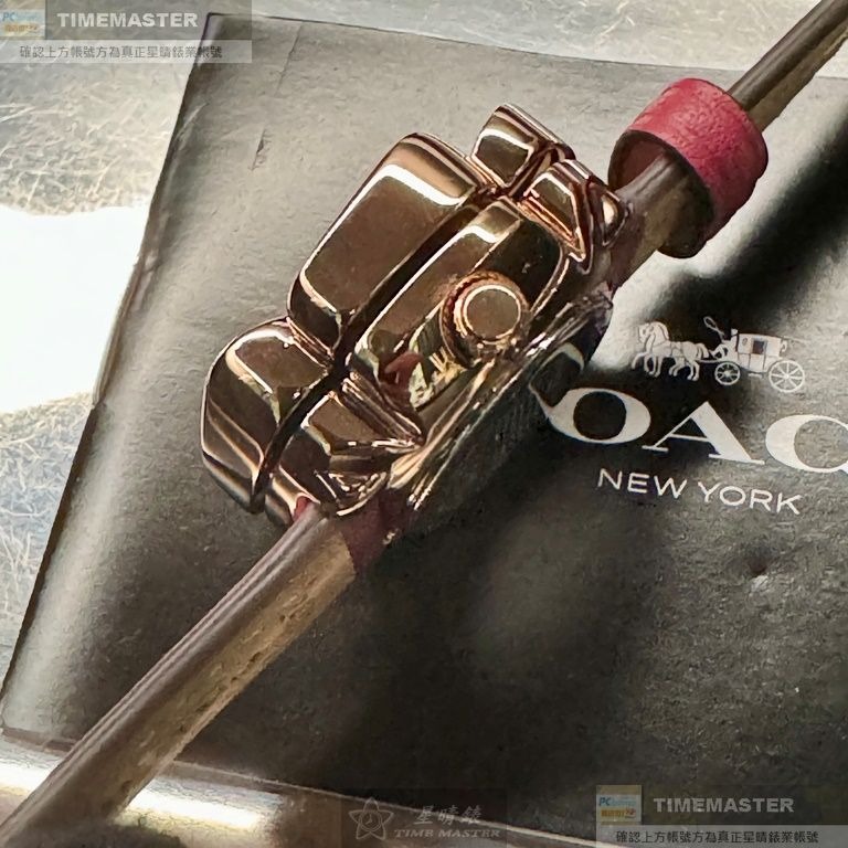 COACH:手錶,型號:CH00178,女錶28mm玫瑰金錶殼玫瑰金色錶面真皮皮革錶帶款-細節圖6