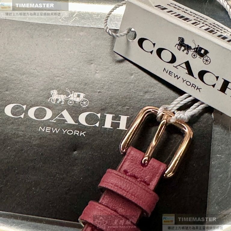 COACH:手錶,型號:CH00178,女錶28mm玫瑰金錶殼玫瑰金色錶面真皮皮革錶帶款-細節圖7