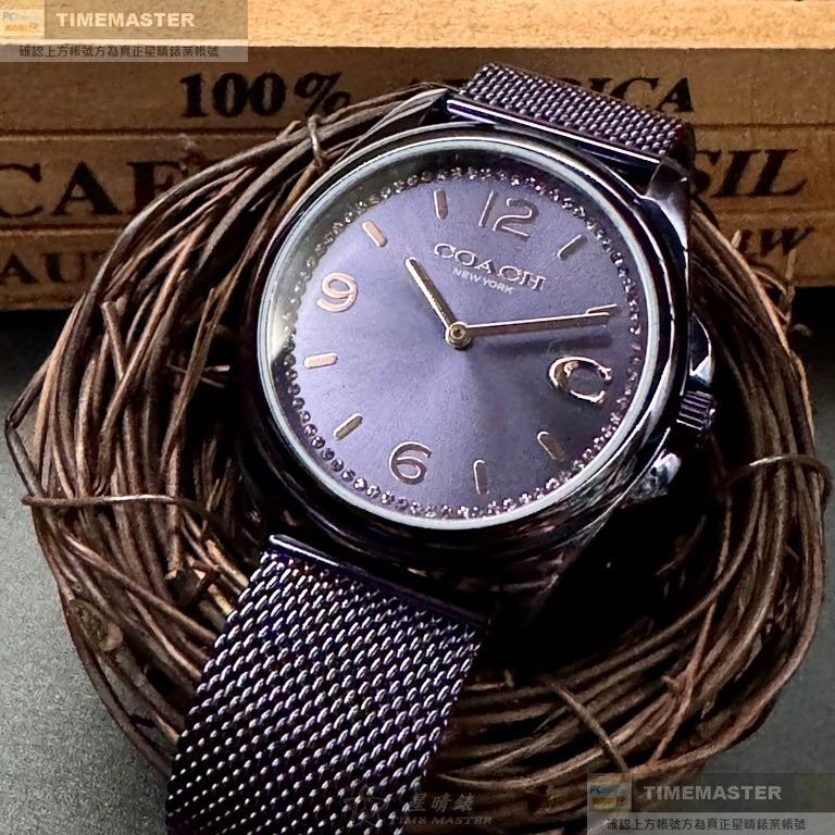 COACH:手錶,型號:CH00179,女錶36mm紫色錶殼紫色錶面米蘭錶帶款-細節圖8