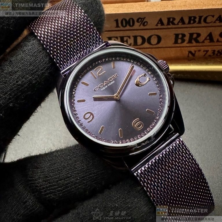 COACH:手錶,型號:CH00179,女錶36mm紫色錶殼紫色錶面米蘭錶帶款-細節圖11