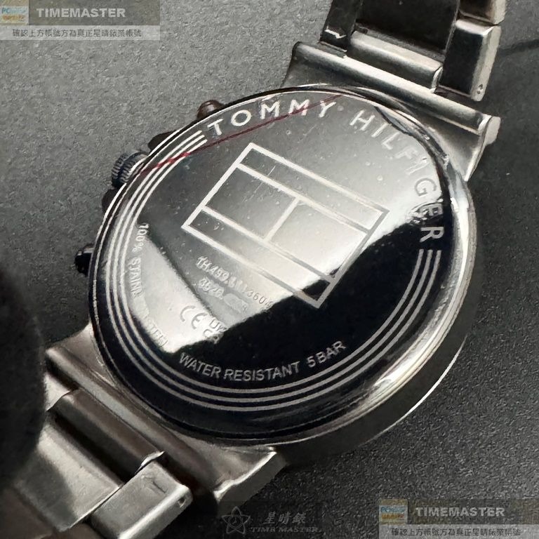 TommyHilfiger:手錶,型號:TH00049,男錶44mm銀錶殼寶藍色錶面精鋼錶帶款-細節圖7