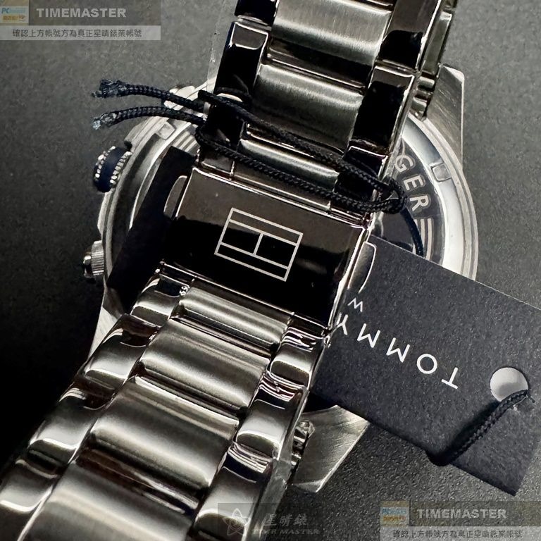 TommyHilfiger:手錶,型號:TH00052,男錶46mm銀錶殼寶藍色錶面精鋼錶帶款-細節圖6