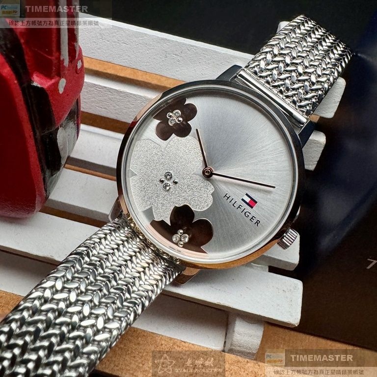 TommyHilfiger:手錶,型號:TH00056,女錶36mm玫瑰金錶殼銀白錶面米蘭錶帶款-細節圖8