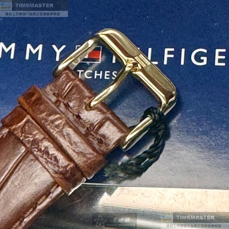 TommyHilfiger:手錶,型號:TH00063,男錶44mm玫瑰金錶殼白色錶面真皮皮革錶帶款-細節圖5