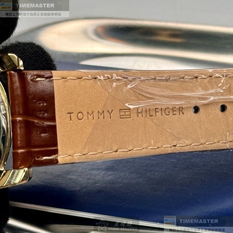TommyHilfiger:手錶,型號:TH00063,男錶44mm玫瑰金錶殼白色錶面真皮皮革錶帶款-細節圖6
