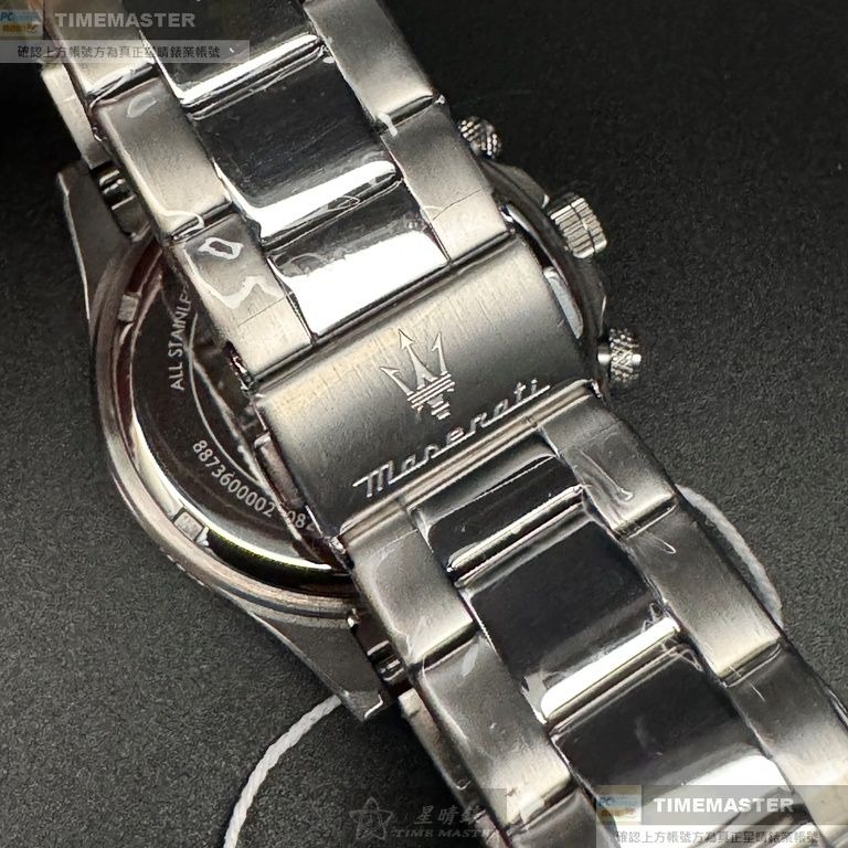 MASERATI:手錶,型號:R8873600002,男錶44mm寶藍錶殼寶藍色錶面精鋼錶帶款-細節圖3