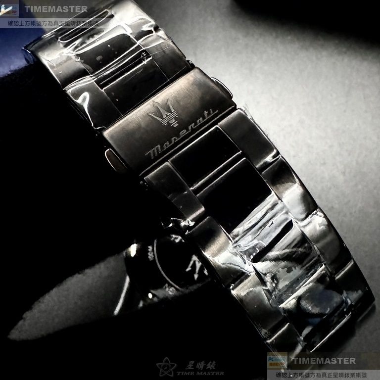 MASERATI:手錶,型號:R8873600005,男錶44mm寶藍錶殼寶藍色錶面精鋼錶帶款-細節圖4