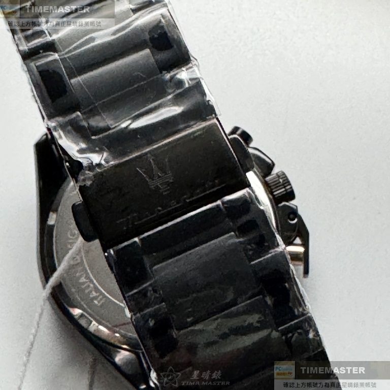 MASERATI:手錶,型號:R8873612048,男錶46mm黑錶殼黑色錶面精鋼錶帶款-細節圖5