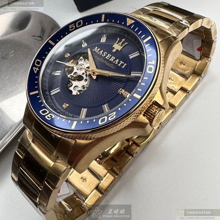 MASERATI手錶,編號R8823140004,44mm金色錶殼,金色錶帶款-細節圖3