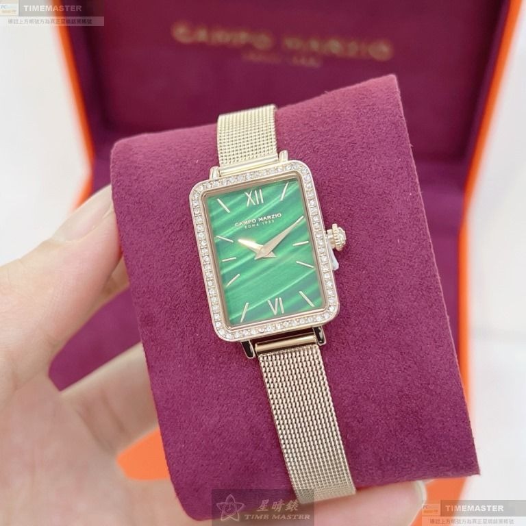 CAMPO MARZIO手錶,編號CMW0001,20mm, 26mm玫瑰金錶殼,綠錶帶款-細節圖3