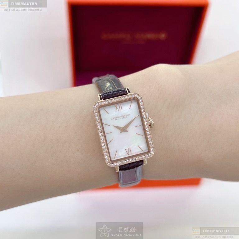 CampoMarzio手錶,編號CMW0002,20mm, 26mm玫瑰金錶殼,深黑色錶帶款-細節圖6