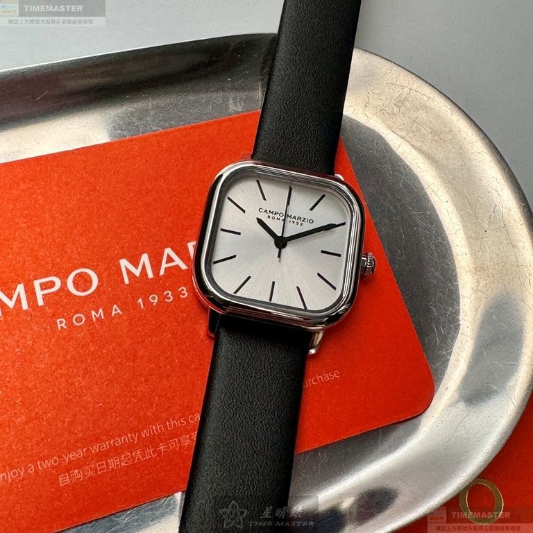 CampoMarzio手錶,編號CMW0013,26mm銀錶殼,深黑色錶帶款-細節圖8