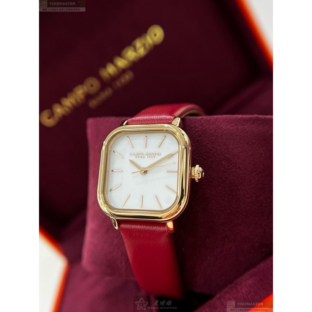 CampoMarzio手錶,編號CMW0016,26mm玫瑰金錶殼,紅色錶帶款-細節圖2