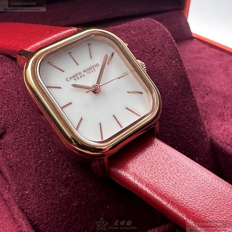 CampoMarzio手錶,編號CMW0016,26mm玫瑰金錶殼,紅色錶帶款-細節圖6