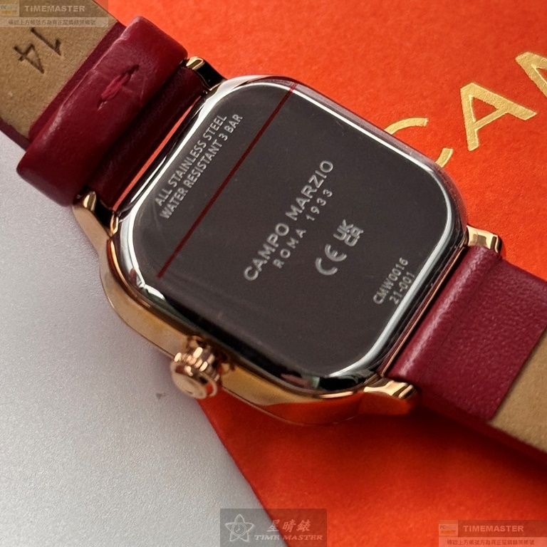 CampoMarzio手錶,編號CMW0016,26mm玫瑰金錶殼,紅色錶帶款-細節圖8