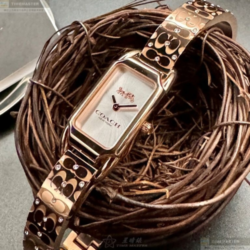 COACH手錶,編號CH00200,18mm, 28mm玫瑰金錶殼,玫瑰金色錶帶款