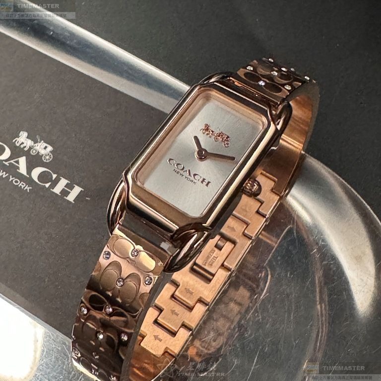 COACH手錶,編號CH00200,18mm, 28mm玫瑰金錶殼,玫瑰金色錶帶款-細節圖4