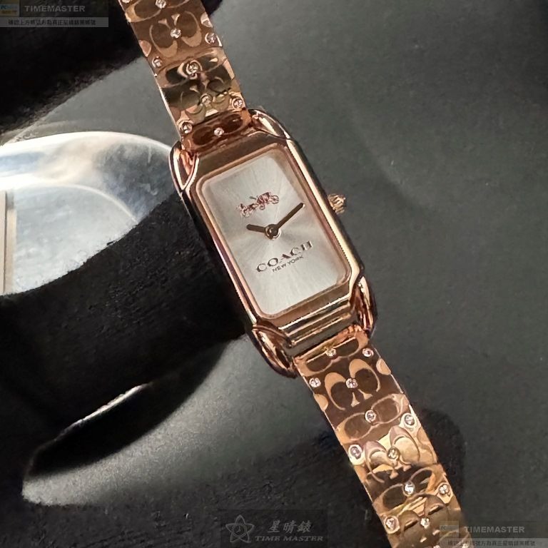 COACH手錶,編號CH00200,18mm, 28mm玫瑰金錶殼,玫瑰金色錶帶款-細節圖5