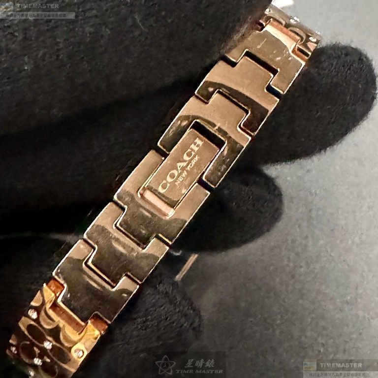 COACH手錶,編號CH00200,18mm, 28mm玫瑰金錶殼,玫瑰金色錶帶款-細節圖7