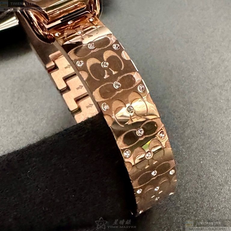 COACH手錶,編號CH00200,18mm, 28mm玫瑰金錶殼,玫瑰金色錶帶款-細節圖9