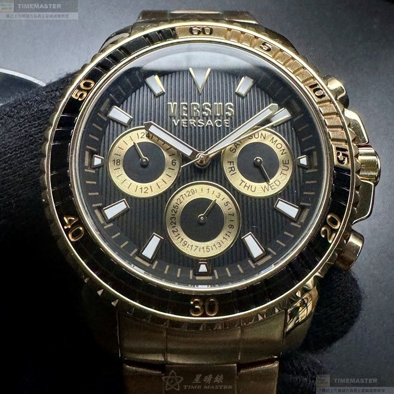 VERSUS VERSACE手錶,編號VV00398,46mm金色錶殼,金色錶帶款-細節圖7