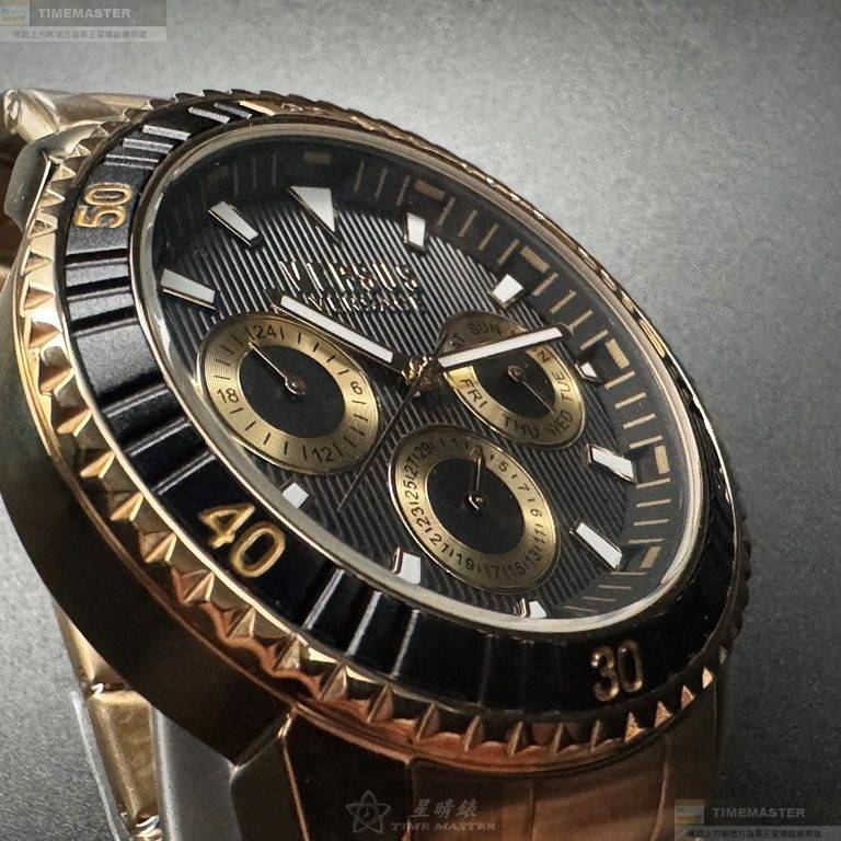 VERSUS VERSACE手錶,編號VV00398,46mm金色錶殼,金色錶帶款-細節圖9