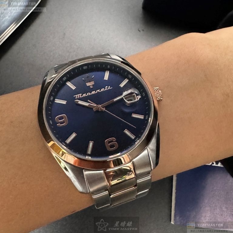 MASERATI手錶,編號R8853151006,42mm玫瑰金錶殼,金銀相間錶帶款-細節圖2