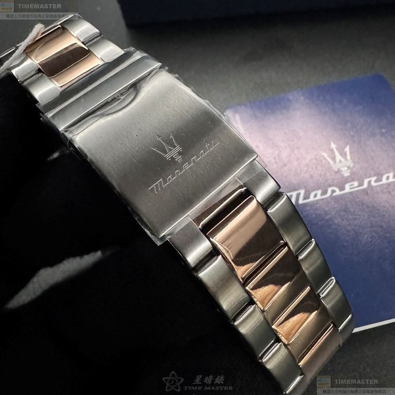 MASERATI手錶,編號R8853151006,42mm玫瑰金錶殼,金銀相間錶帶款-細節圖6