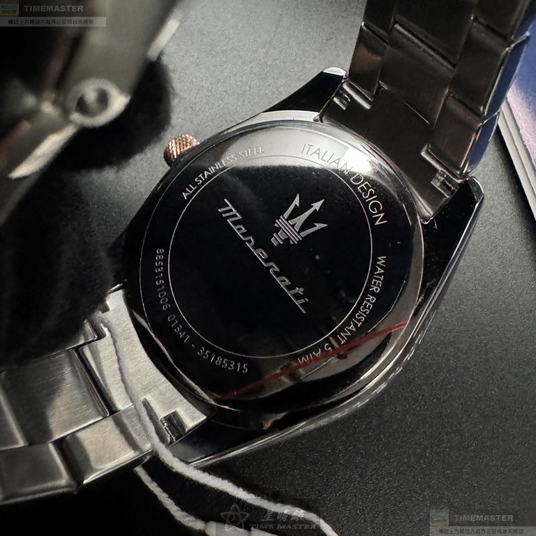 MASERATI手錶,編號R8853151006,42mm玫瑰金錶殼,金銀相間錶帶款-細節圖7