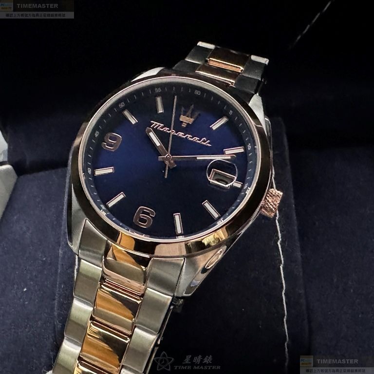 MASERATI手錶,編號R8853151006,42mm玫瑰金錶殼,金銀相間錶帶款-細節圖9