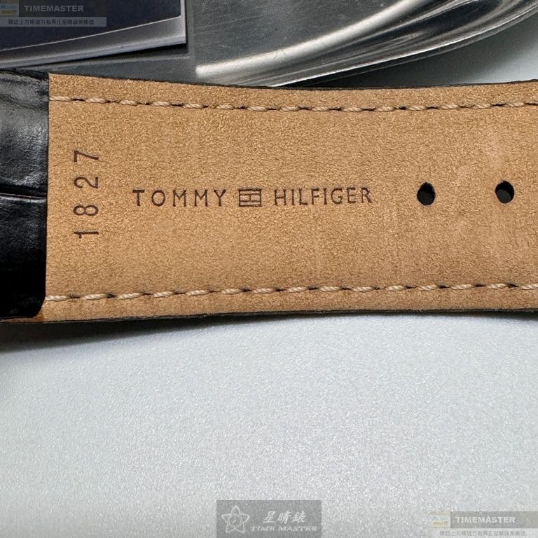 TommyHilfiger手錶,編號TH00067,44mm玫瑰金錶殼,深黑色錶帶款-細節圖9