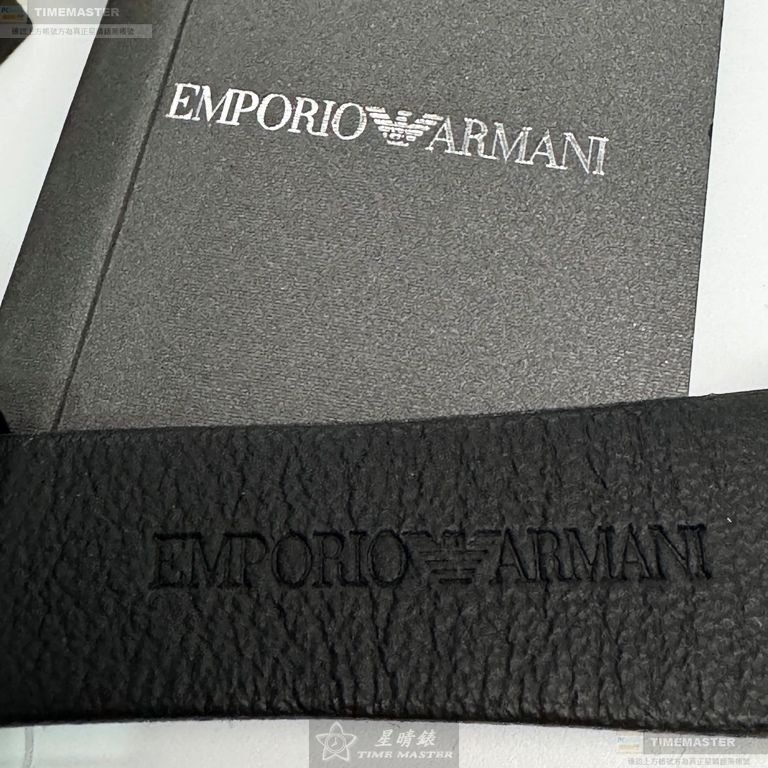 ARMANI手錶,編號AR00066,42mm銀錶殼,深黑色錶帶款-細節圖6