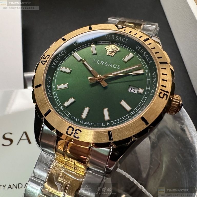 VERSACE手錶,編號VS11831,42mm金色錶殼,金銀相間錶帶款-細節圖2