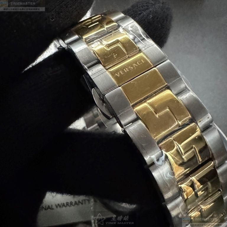 VERSACE手錶,編號VS11831,42mm金色錶殼,金銀相間錶帶款-細節圖6