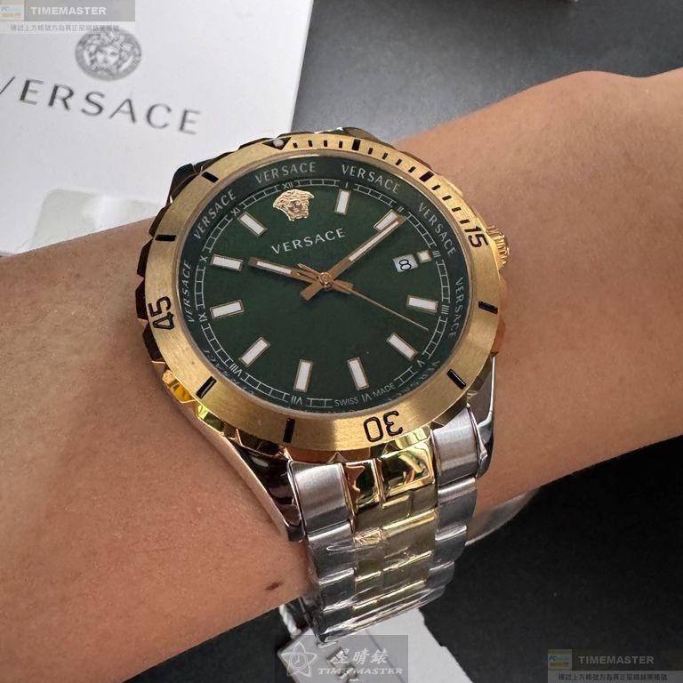 VERSACE手錶,編號VS11831,42mm金色錶殼,金銀相間錶帶款-細節圖9