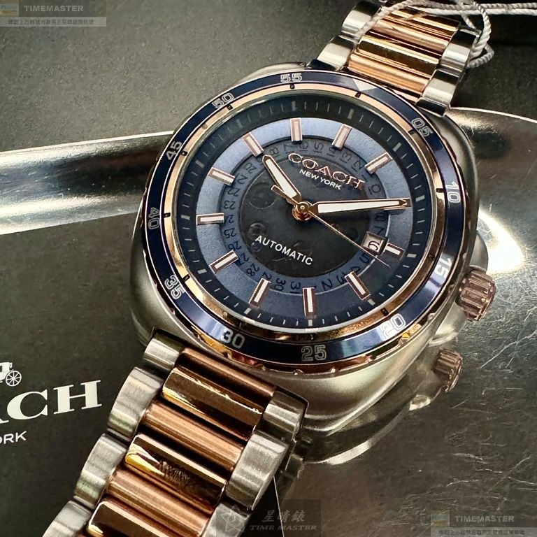 COACH手錶,編號CH00214,46mm玫瑰金錶殼,金銀相間錶帶款-細節圖3