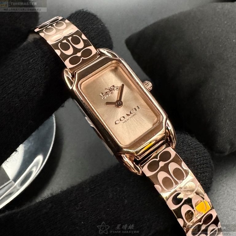 COACH手錶,編號CH00240,18mm, 28mm玫瑰金錶殼,玫瑰金色錶帶款-細節圖5