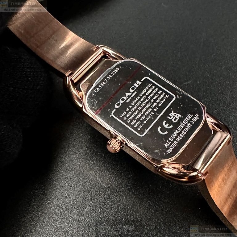 COACH手錶,編號CH00240,18mm, 28mm玫瑰金錶殼,玫瑰金色錶帶款-細節圖7