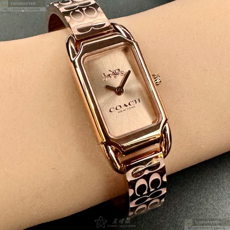 COACH手錶,編號CH00240,18mm, 28mm玫瑰金錶殼,玫瑰金色錶帶款-細節圖9