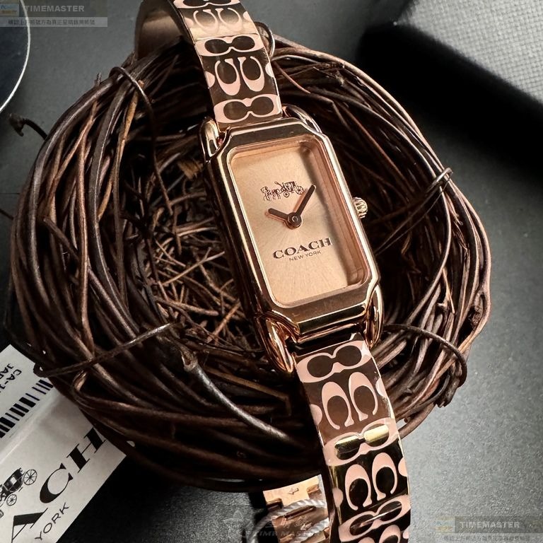 COACH手錶,編號CH00240,18mm, 28mm玫瑰金錶殼,玫瑰金色錶帶款-細節圖11
