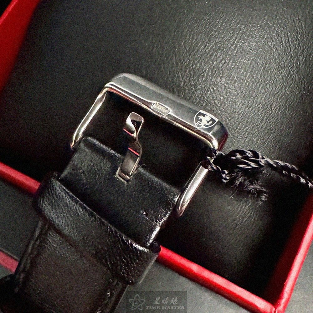FERRARI手錶,編號FE00081,46mm銀錶殼,深黑色錶帶款-細節圖7