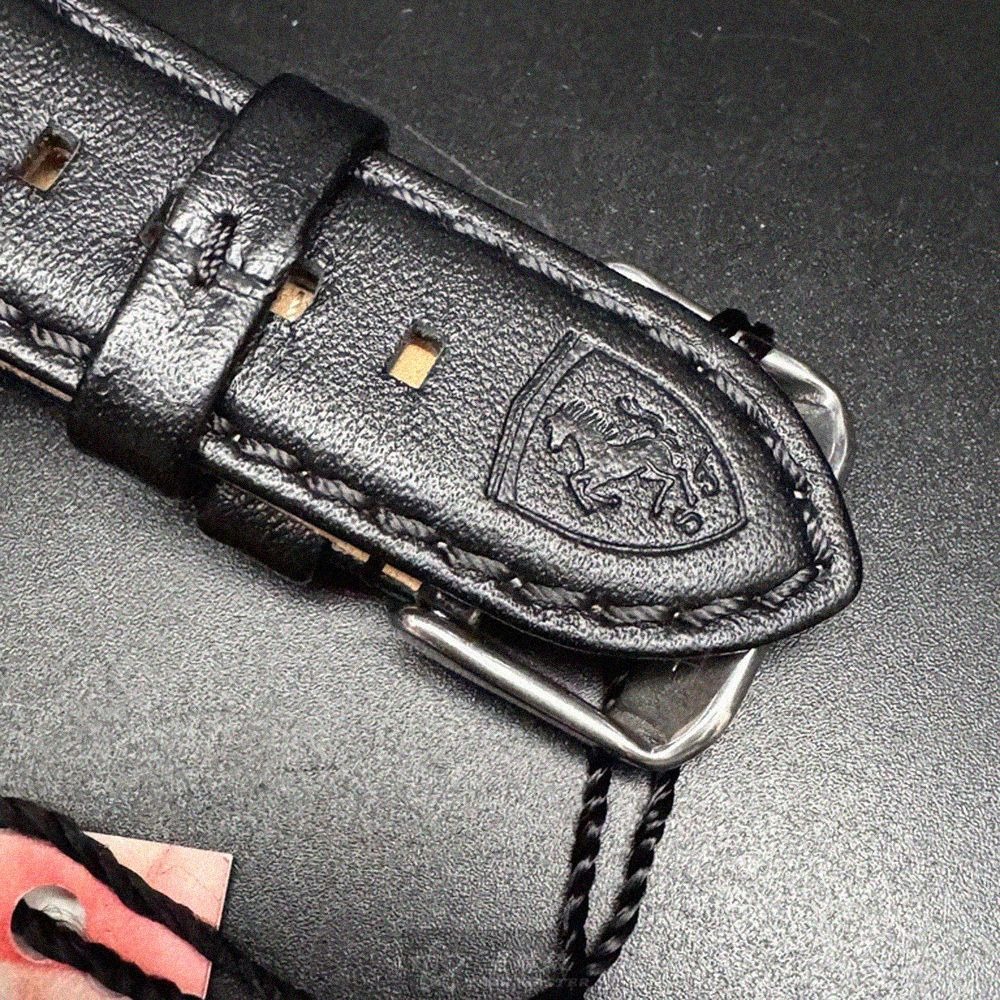 FERRARI手錶,編號FE00081,46mm銀錶殼,深黑色錶帶款-細節圖9