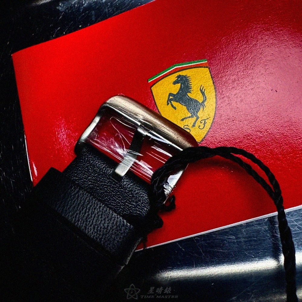 FERRARI手錶,編號FE00084,46mm銀錶殼,深黑色錶帶款-細節圖7