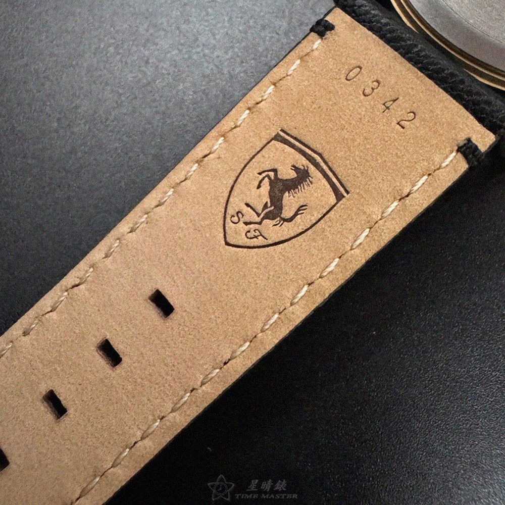 FERRARI手錶,編號FE00091,42mm黑錶殼,深黑色錶帶款-細節圖4