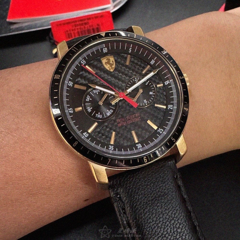 FERRARI手錶,編號FE00091,42mm黑錶殼,深黑色錶帶款-細節圖7