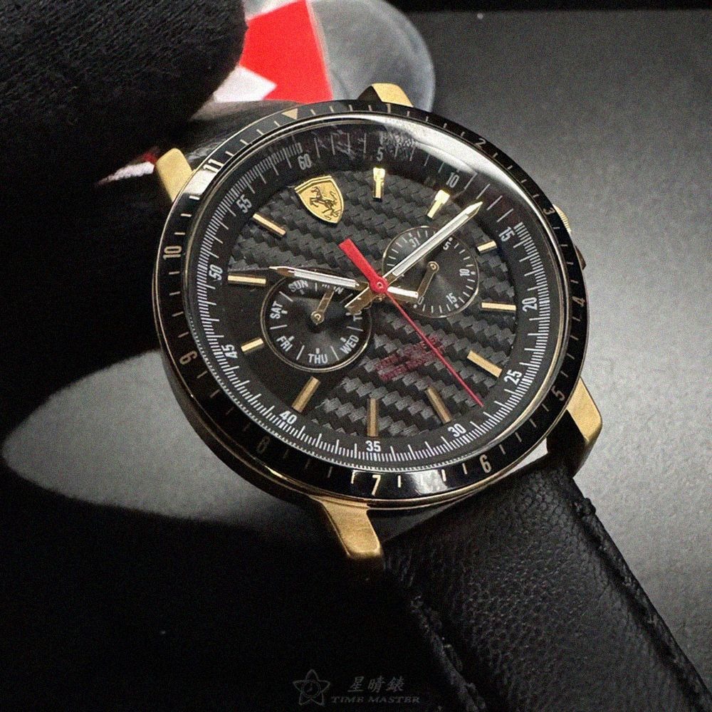 FERRARI手錶,編號FE00091,42mm黑錶殼,深黑色錶帶款-細節圖8