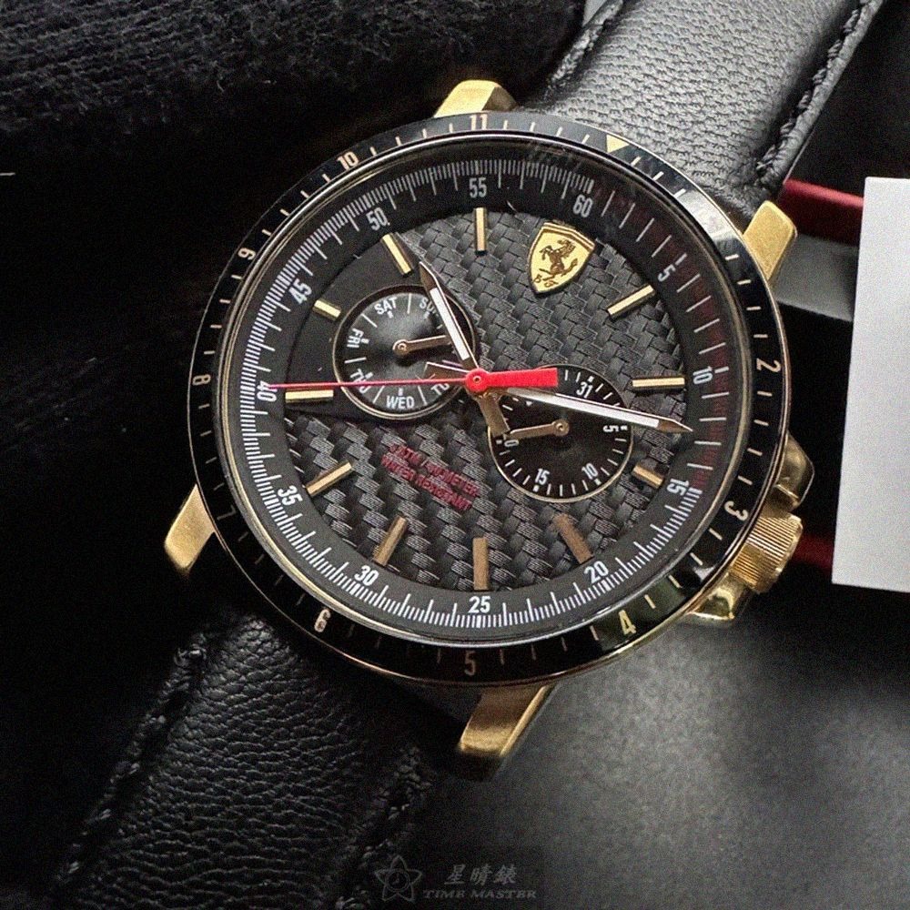 FERRARI手錶,編號FE00091,42mm黑錶殼,深黑色錶帶款-細節圖9