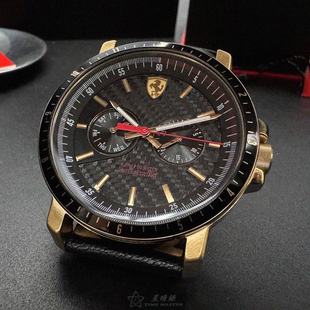 FERRARI手錶,編號FE00091,42mm黑錶殼,深黑色錶帶款-細節圖11