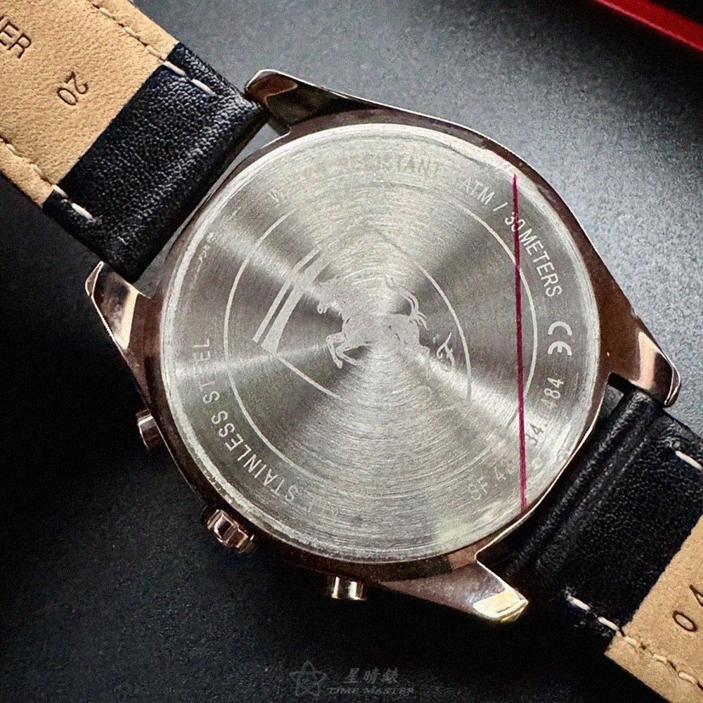 FERRARI手錶,編號FE00095,42mm玫瑰金錶殼,深黑色錶帶款-細節圖4